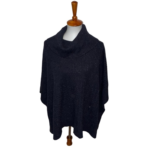 Caslon Poncho Linen Blend Heathered Blue Size XS/Small - Picture 1 of 5
